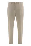 Hugo Boss Boss Wool Blend Trousers In Sand