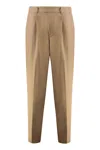 Hugo Boss Boss Wool Blend Trousers In Neutral