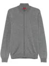 Hugo Boss Wool Cardigan In Grey
