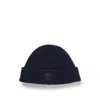 Hugo Boss Wool-cashmere Beanie Hat With Double B Monogram In Blue