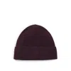 Hugo Boss Wool-cashmere Beanie Hat With Double B Monogram In Brown