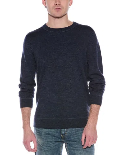 Hugo Boss Wool Crewneck Sweater In Blue