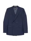 Hugo Boss Wool Double-breasted Suit In Blue
