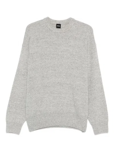 Hugo Boss Wool Knitwear In Gray