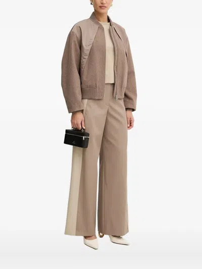 HUGO BOSS WOOL-PANELED BOMBER JACKET