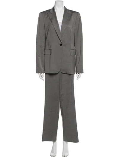 Pre-owned Hugo Boss Wool Pantsuit In Gray