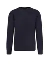 Hugo Boss Wool Silk Cashmere Sweater Crew-neck In Blue