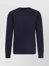Hugo Boss Wool Silk Cashmere Sweater Crew-neck In Blue