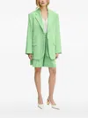 Hugo Boss Wool Single-breasted Blazer In Green