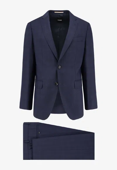 Hugo Boss Wool Single-breasted Suit In Blue
