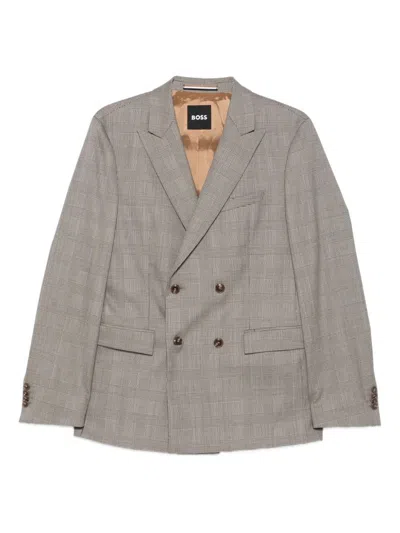 Hugo Boss Wool Suit In Gray