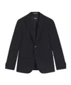 Hugo Boss Slim-fit Melange Jacket In Blue