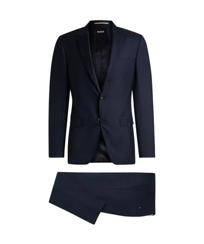 Hugo Boss Wool Suit Set In Black