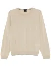 Hugo Boss Wool Sweater In Neutrals