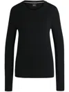 Hugo Boss Wool Top In Black