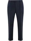 Hugo Boss Genesis Solid Wool Trousers In Blue
