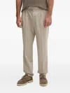 Hugo Boss Wool Trousers In Neutral
