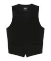 Hugo Boss Wool Waistcoat In Black