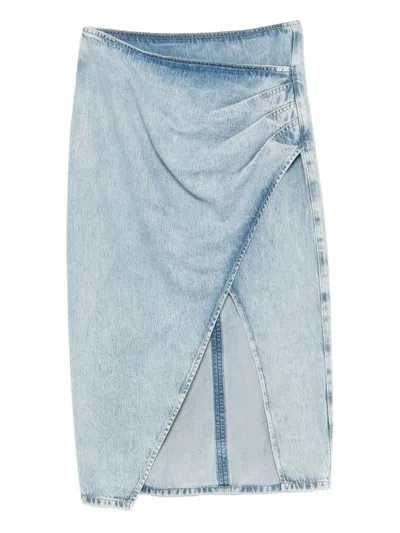 Hugo Boss Wrap-front Denim Skirt