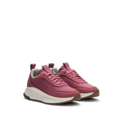Hugo Boss Boss X Acbc Trainers With Speckled Effect In Light Pink