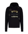 Hugo Boss X Ajbxng Logo-print Hoodie In Black