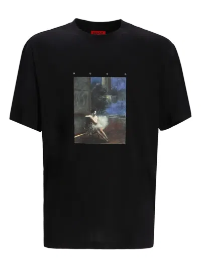 Hugo Boss X Apoh Ballerina-print Cotton T-shirt In Black