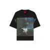 Hugo Boss X Apoh Oversize-fit Cotton T-shirt With Ballerina Artwork In Black