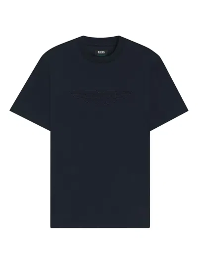 Hugo Boss X Aston Martin Logo-embossed T-shirt In Multi