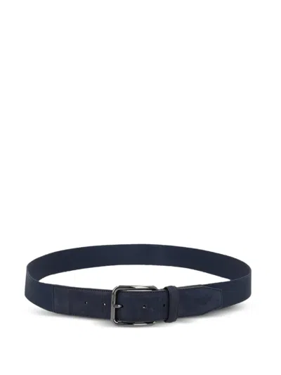 Hugo Boss Boss Boss X Aston Martin Leather Belt In Blue