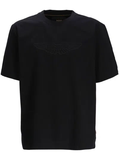 Hugo Boss X Aston Martin Mercurised Stretch-cotton T-shirt In Black