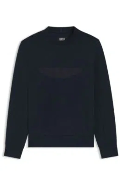 Hugo Boss X Aston Martin Sweatshirt With Wing Detail In Black