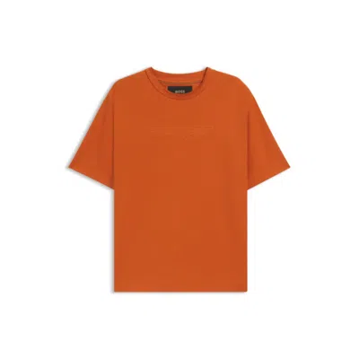 Hugo Boss X Aston Martin T-shirt With Embossed Logo In Orange