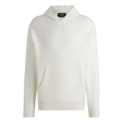 Hugo Boss X Aston Martin Twisted-cotton Hoodie With Logo Embroidery In White