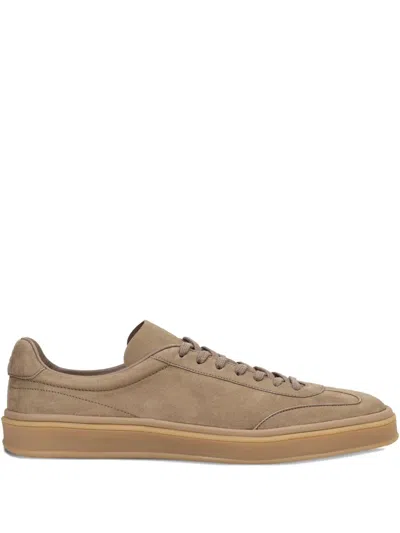 Hugo Boss X Beckham Suede Low-top Sneakers In Neutral