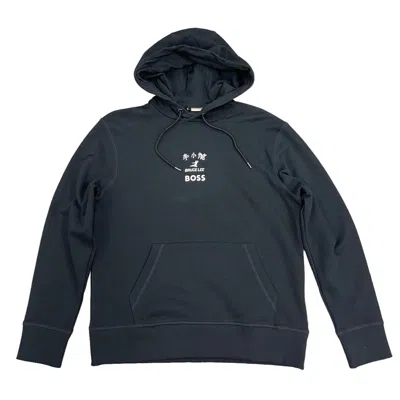 Pre-owned Hugo Boss X Bruce Lee Men's Women's Gender Neutral Hoodie With Special Artwork In Black