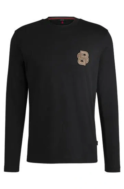 Hugo Boss X Creation Of The Gods Pure-cotton T-shirt In Black