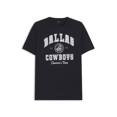 Hugo Boss X Dallas Cowboys T-shirt With Alternative Logo In Black