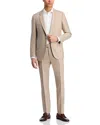 Hugo Boss Slub-textured Two-button Blazer In Neutral