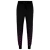 Hugo Boss Boss X Khaby Relaxed-fit Cotton-blend Tracksuit Bottoms With Gradient Monograms In Black
