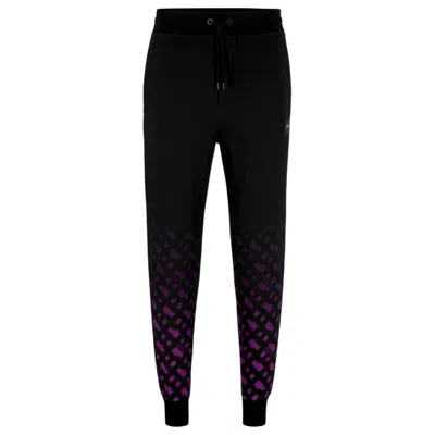 Hugo Boss X Khaby Logo-patch Track Pants In Dark Purple