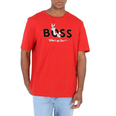 Hugo Boss X Looney Tunes Bunny Mercerised-cotton T-shirt In Bright Red