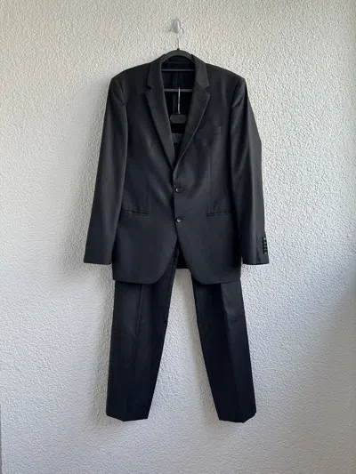 Pre-owned Hugo Boss X Loro Piana Suit Blazer & Trousers Super 150 Wool In Black