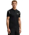 Hugo Boss Boss X Matteo Berrettini Active Polo Shirt With Moisture Control In Black