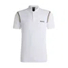 Hugo Boss X Matteo Berrettini Active Polo Shirt With Moisture Control In White