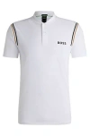 Hugo Boss X Matteo Berrettini Active Polo Shirt With Moisture Control In White