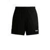 Hugo Boss X Matteo Berrettini Active Tennis Shorts With Four-way Stretch In Black
