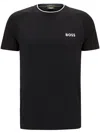 Hugo Boss X Matteo Berrettini Stretch-jersey T-shirt With Signature Details In Black
