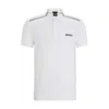Hugo Boss Boss X Matteo Berrettini Slim-fit Polo Shirt With Signature Stripes In White