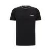 Hugo Boss X Matteo Berrettini Stretch-jersey T-shirt With Signature Details In Black