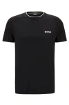 Hugo Boss X Matteo Berrettini Stretch-jersey T-shirt With Signature Details In Black